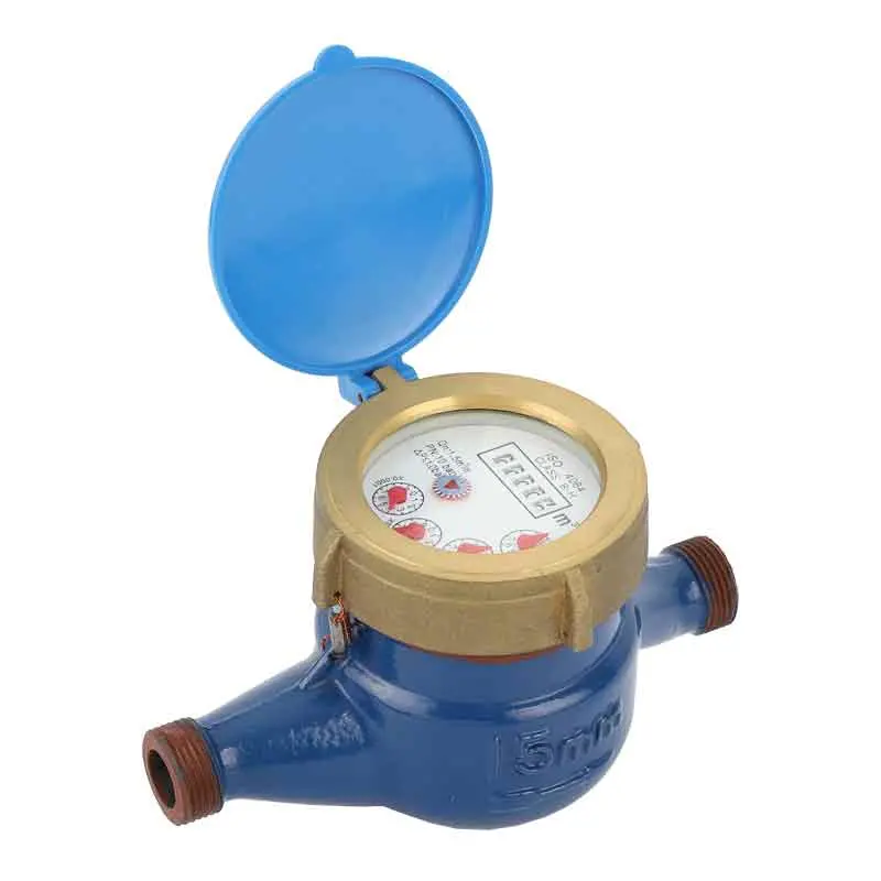 China Multi Jet Dry Flow Meter Cast Iron Body Cold Class B R80 Water Meter Factory