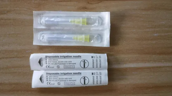 Productos médicos desechables para uso dentista, aguja de irrigación Endo de 31g, punta de aguja para aplicación Dental